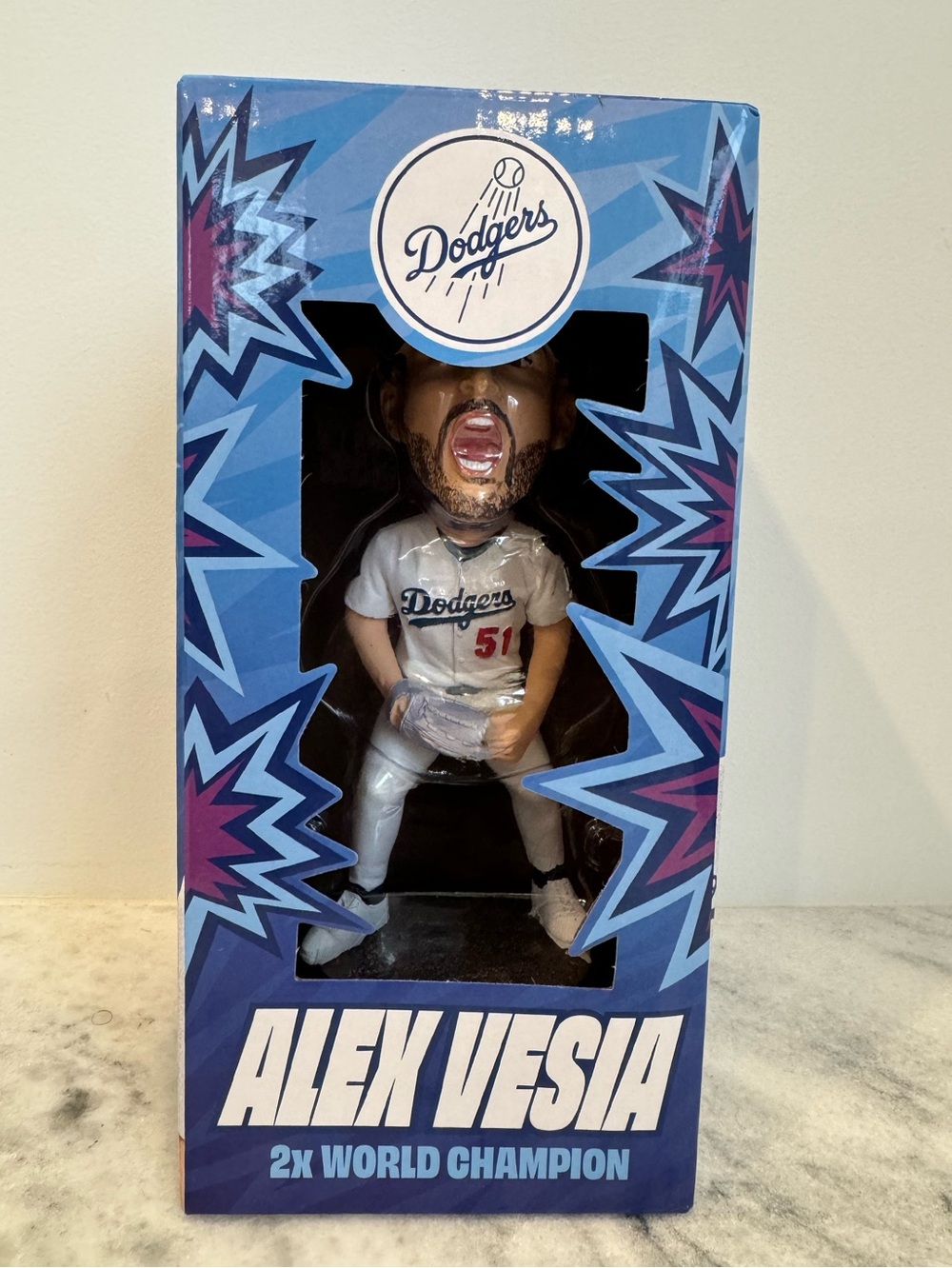 Alex Vesia 2026 Los Angeles Dodgers Bobblehead - New In Box Unopened